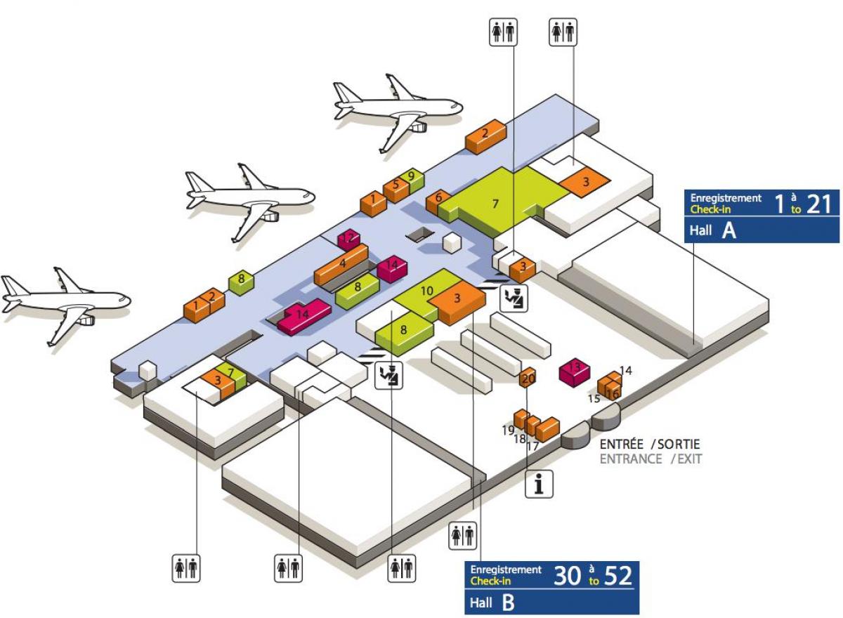 خريطة CDG airport terminal 3