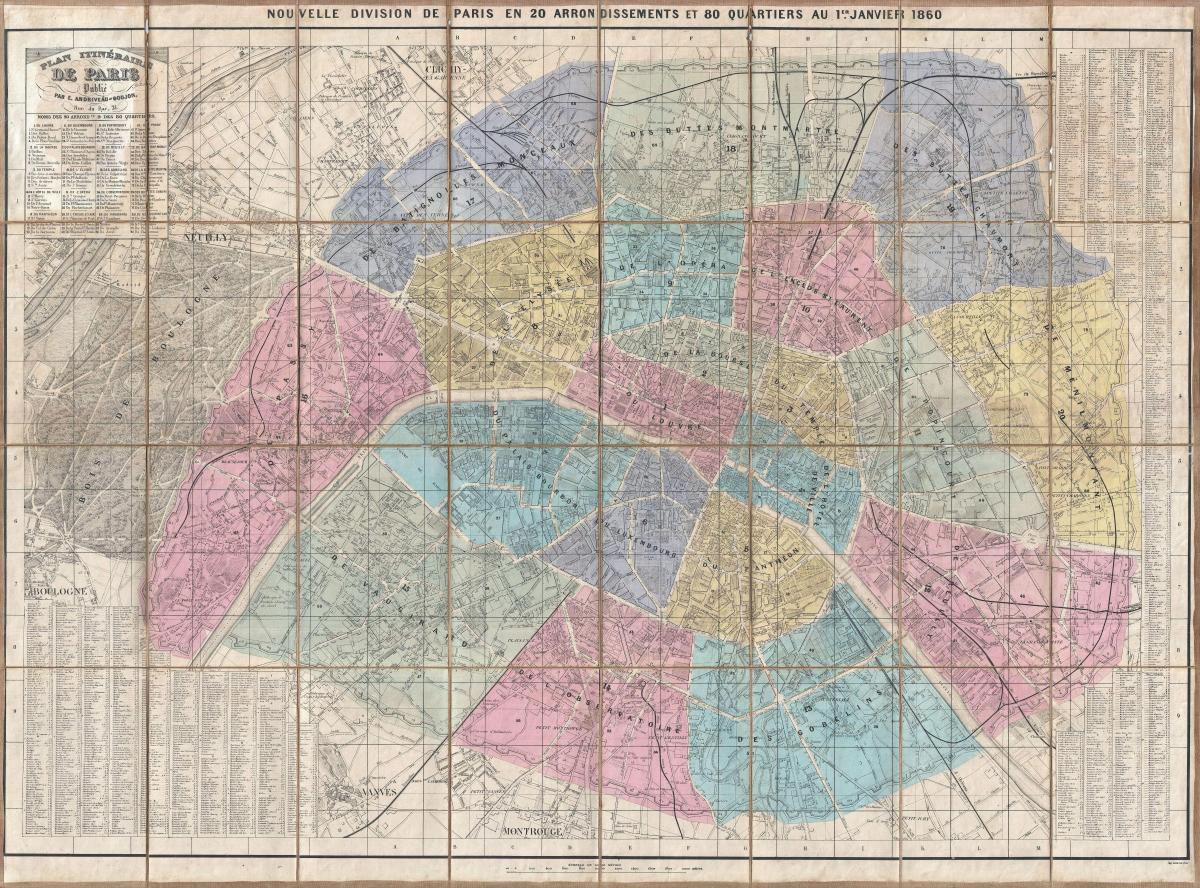 خريطة باريس 1860