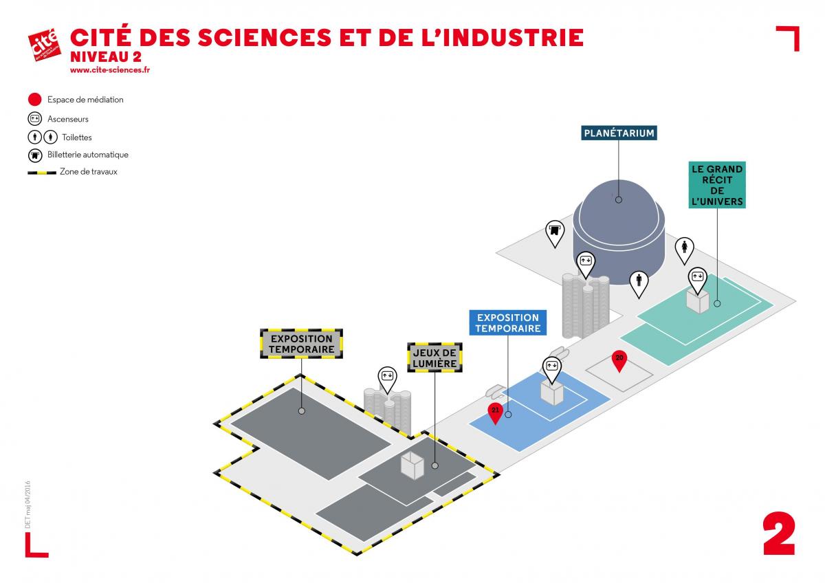 خريطة Cité des Sciences et de l والصناعة المستوى 2