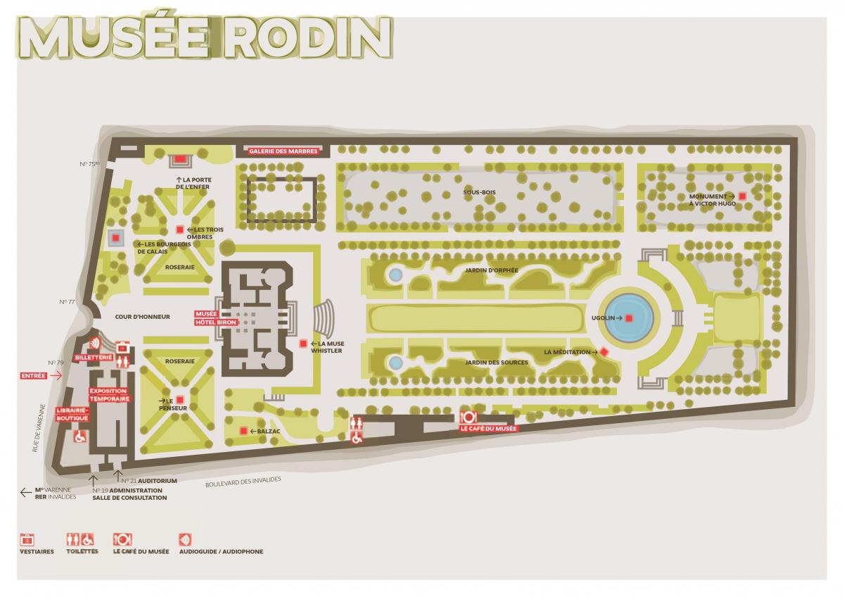 خريطة متحف رودان
