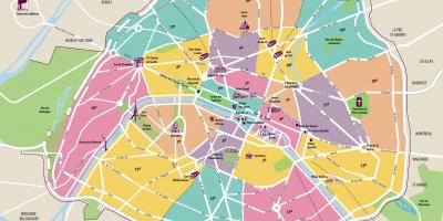 خريطة من معالم باريس