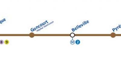 خريطة باريس خط المترو 11