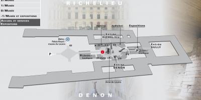خريطة متحف اللوفر المستوى -2