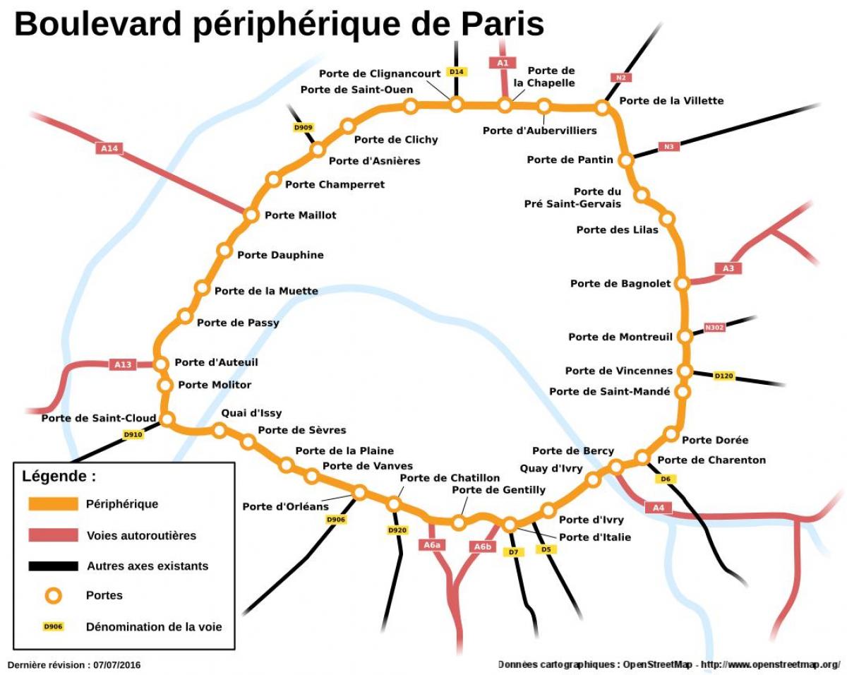 خريطة شارع Périphérique