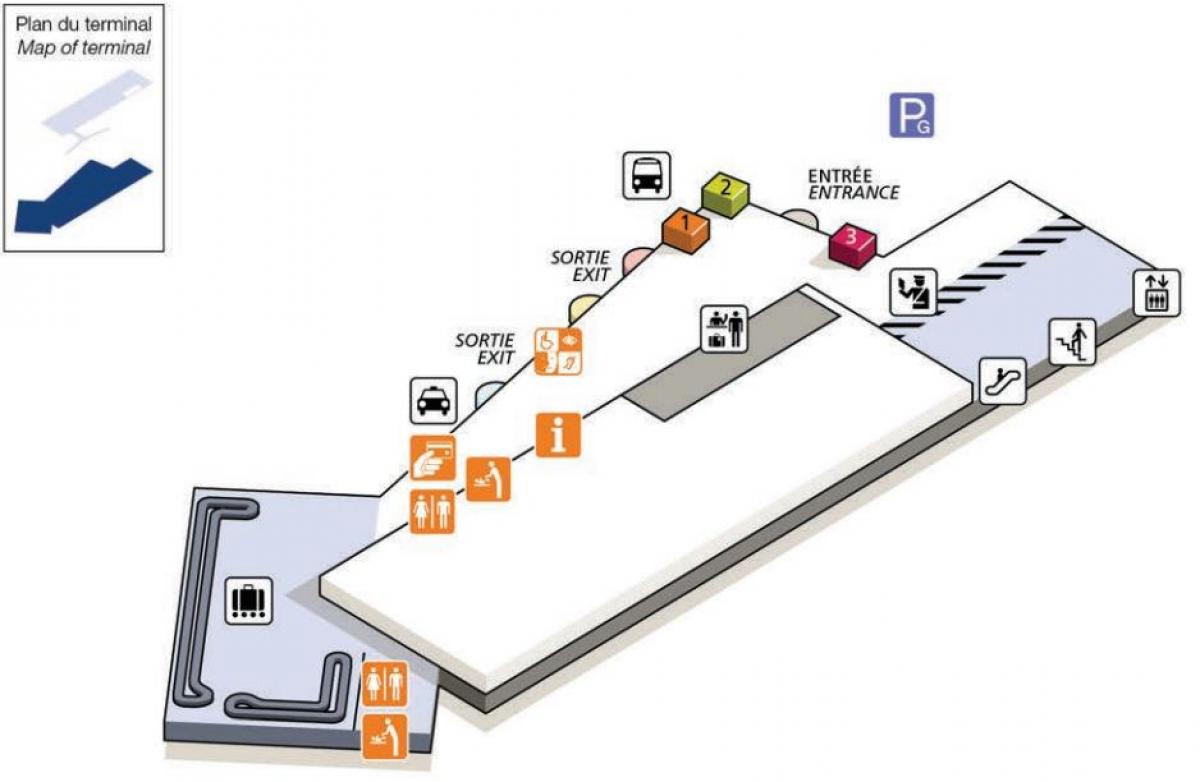 خريطة CDG airport terminal 2G