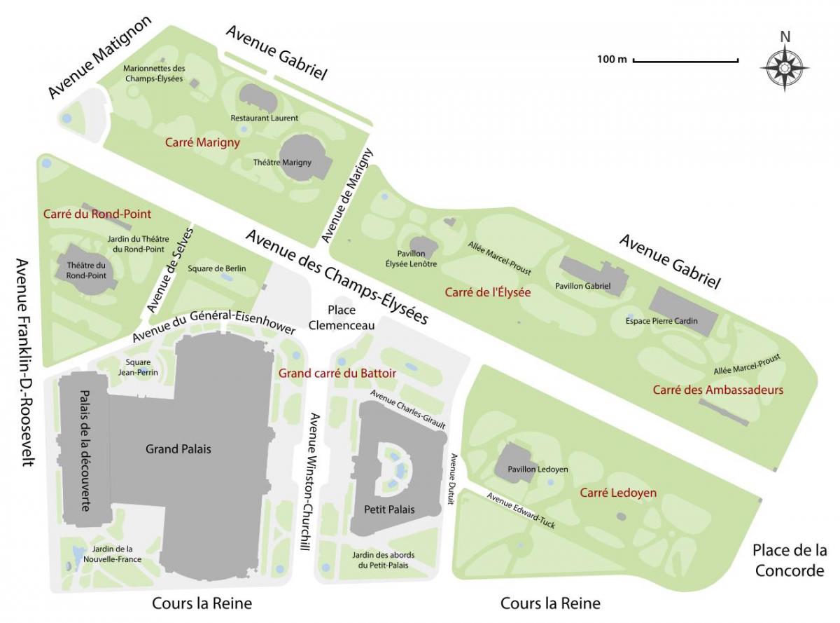 خريطة Jardin des Champs-Élysées
