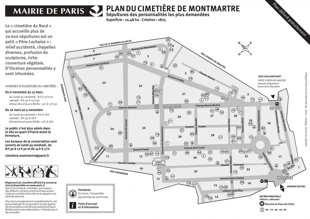 خريطة Montmartre Cemetery