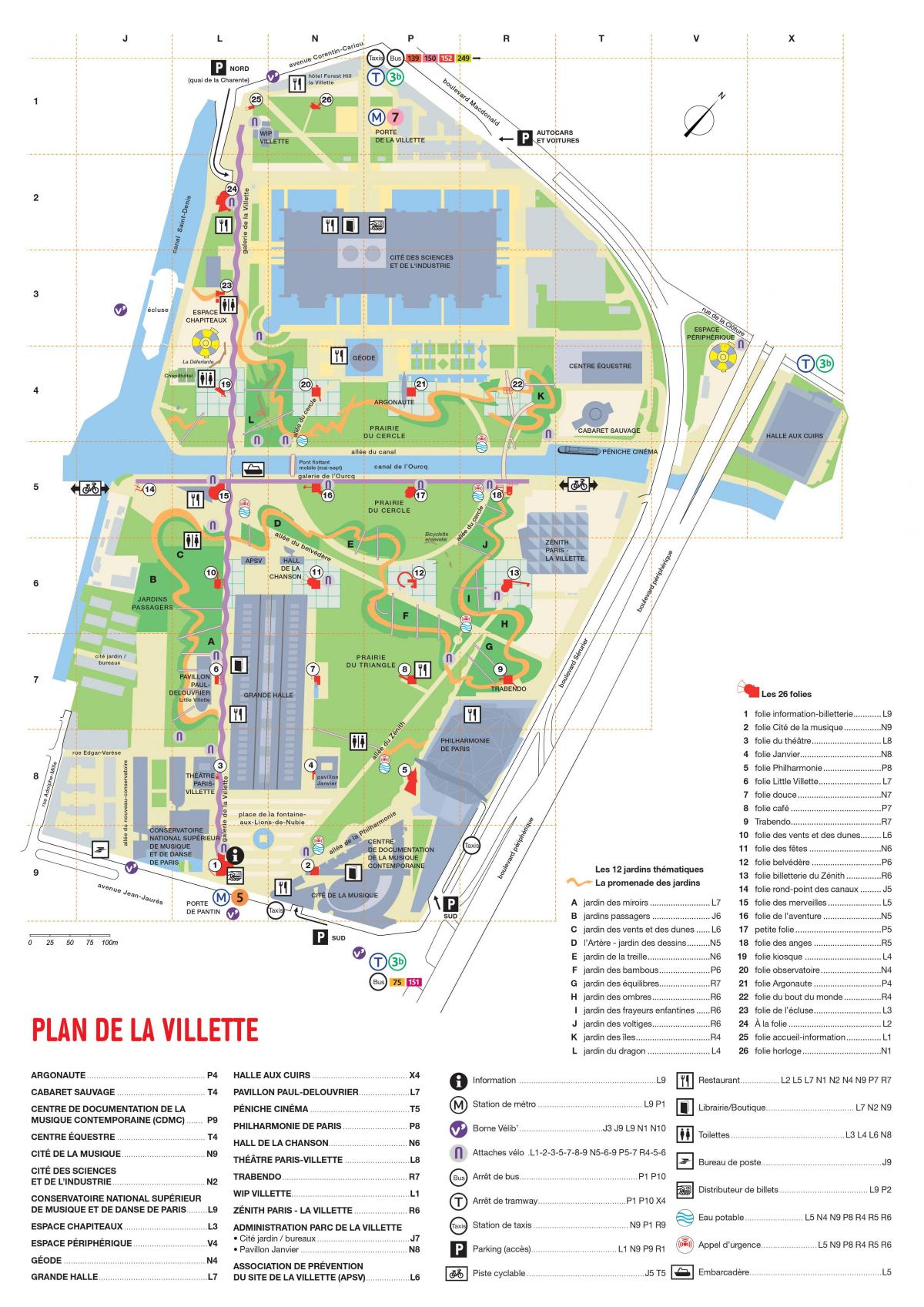 خريطة Parc de la Villette