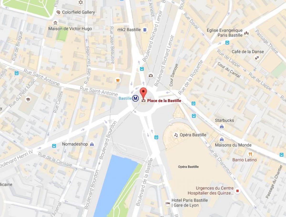 خريطة Place de la Bastille