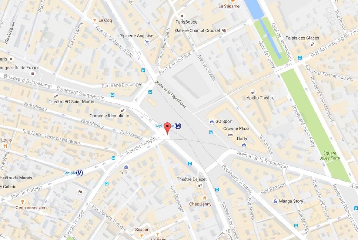 خريطة Place de la République