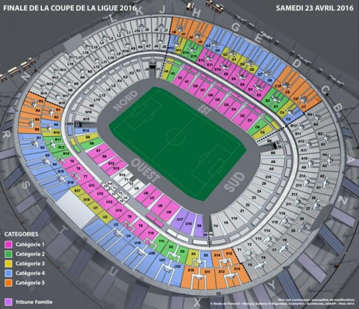 خريطة استاد فرنسا لكرة القدم