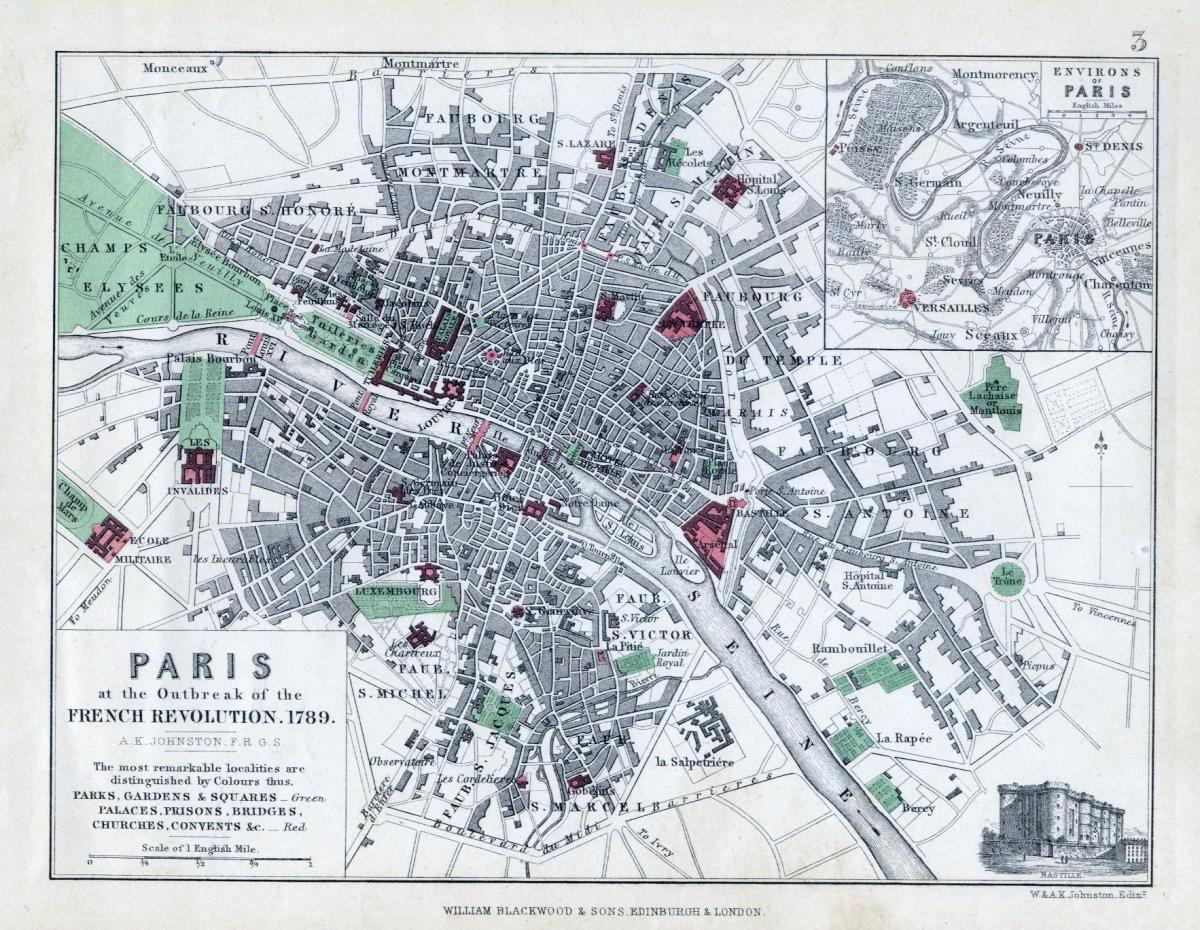 خريطة باريس عام 1789