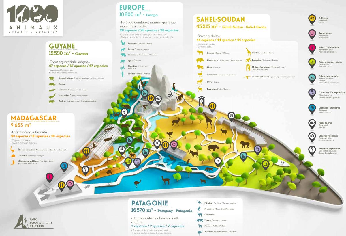 خريطة باريس Zoological Park
