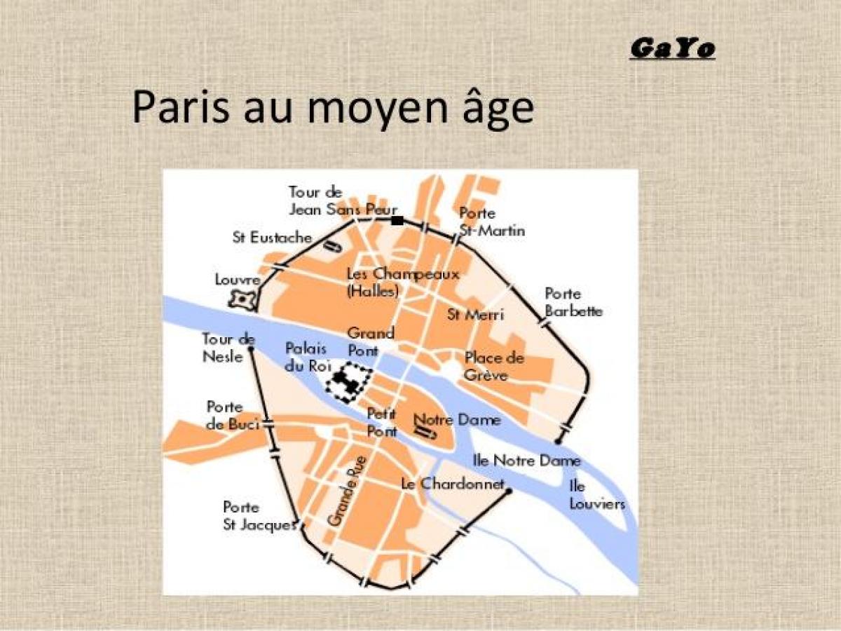 خريطة باريس في العصور الوسطى