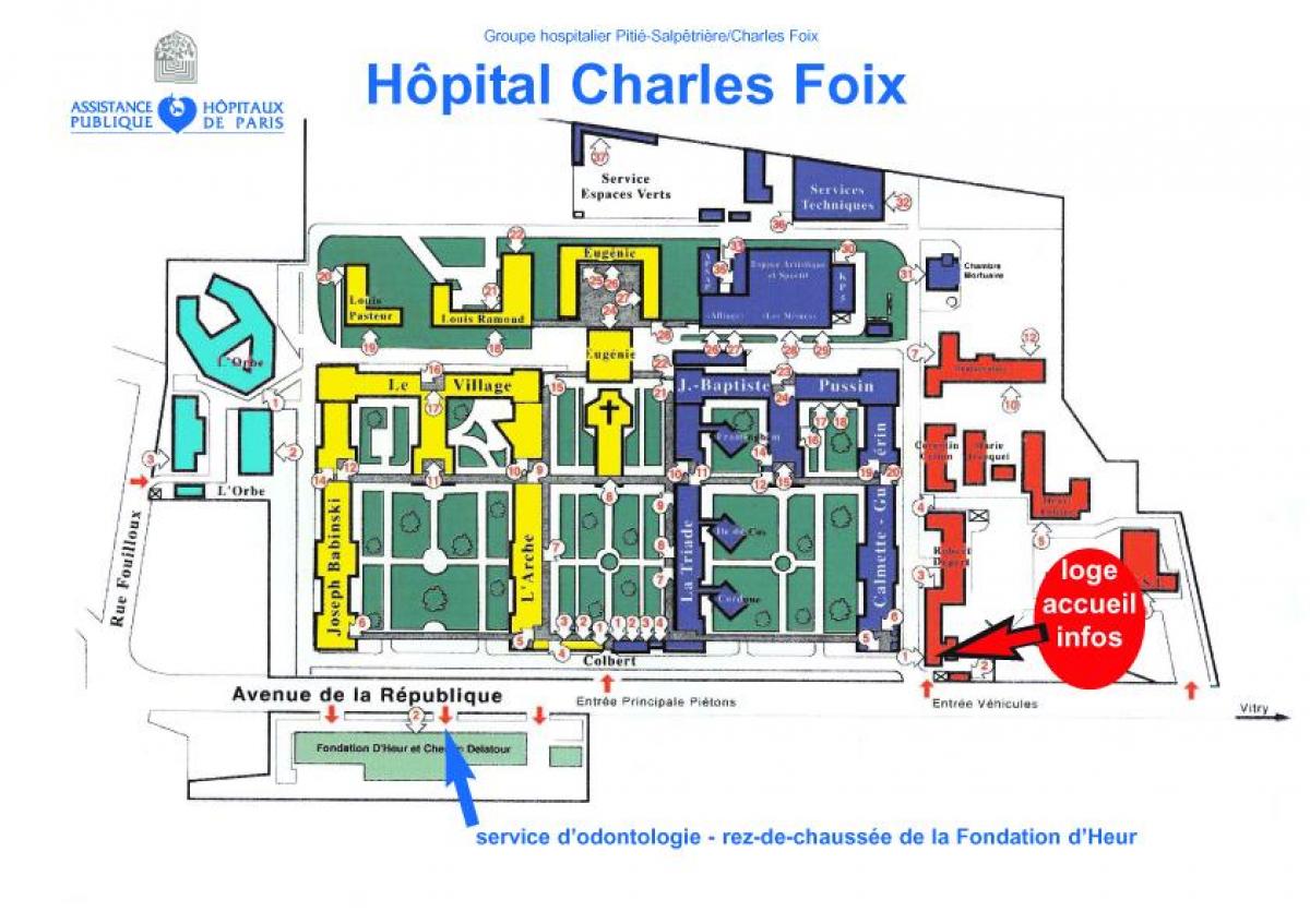 خريطة تشارلز-فوا المستشفى