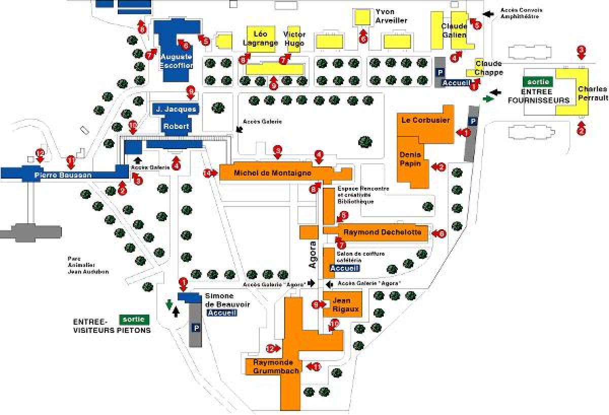 خريطة جورج كليمنصو المستشفى