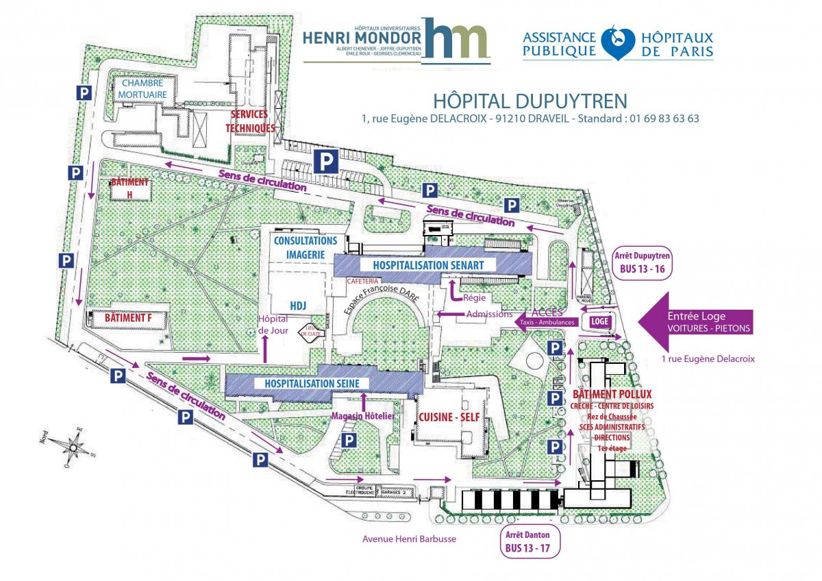 خريطة جوفري-Dupuytren المستشفى