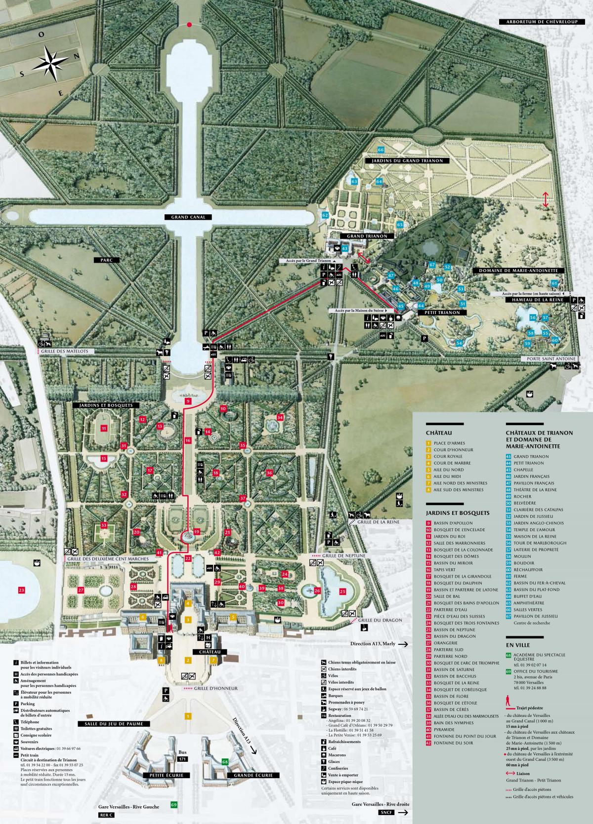 خريطة حدائق فرساي