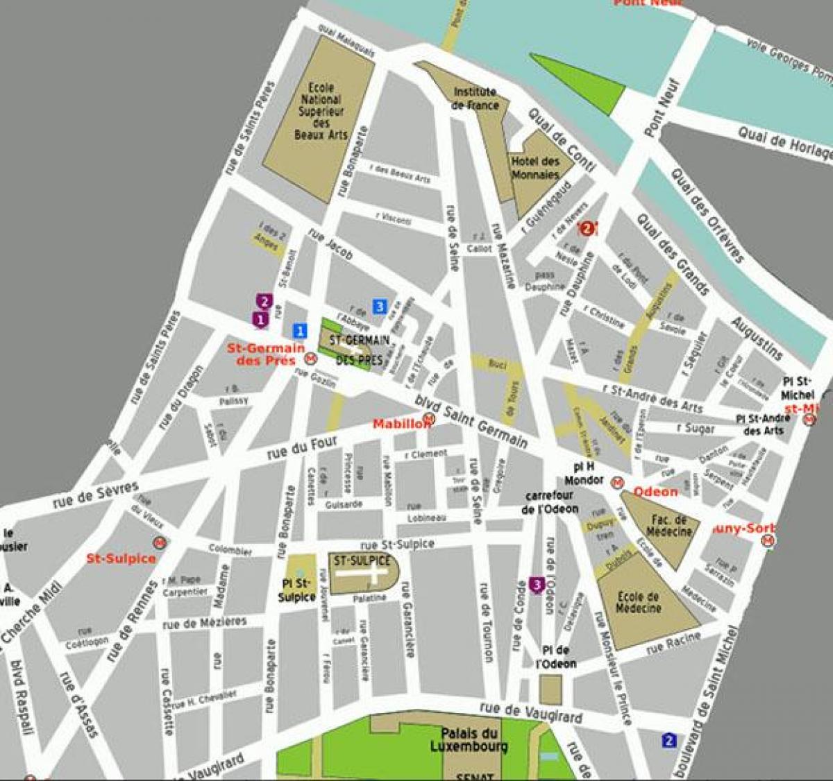 خريطة مدينة Saint-Germain-des-Pres