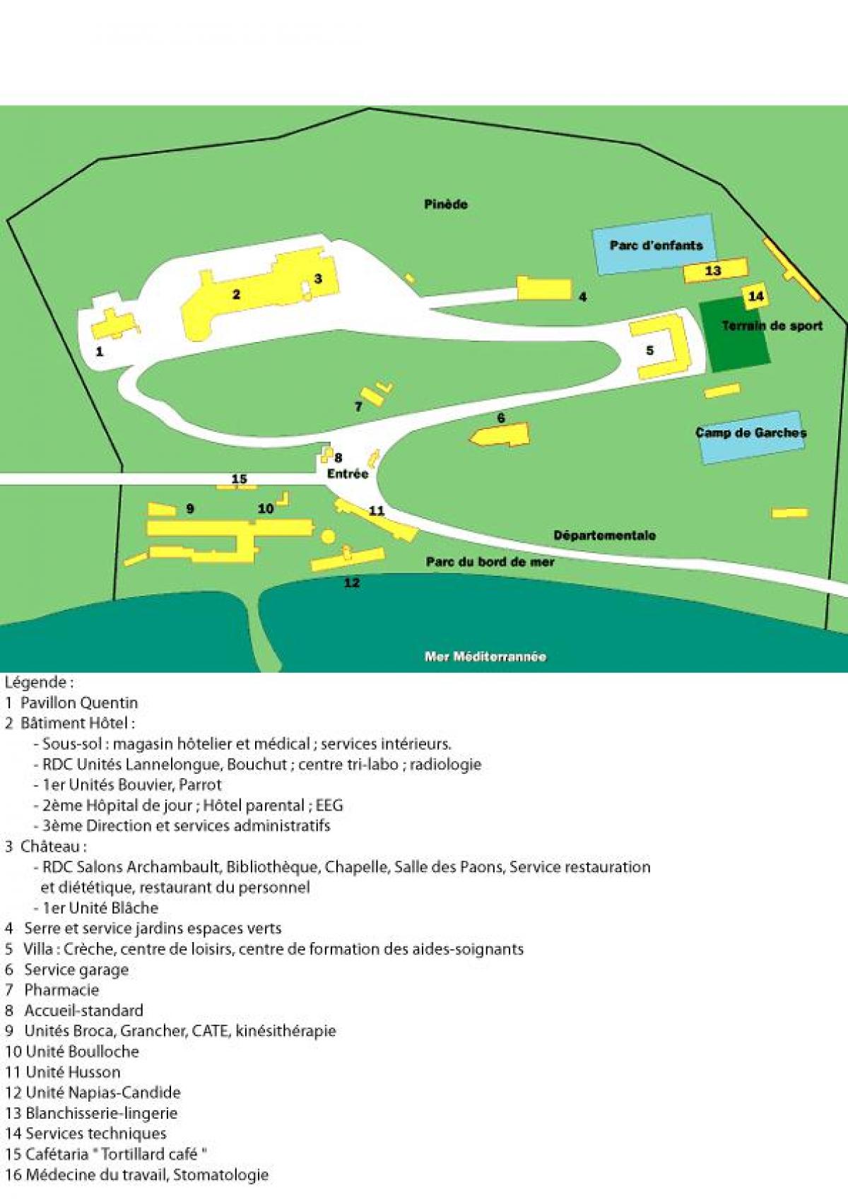 خريطة سان Salvadour المستشفى