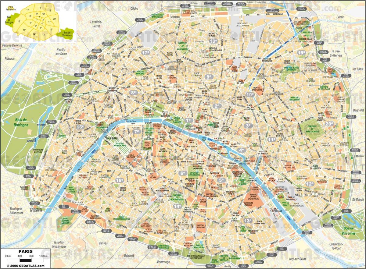 خريطة شوارع باريس