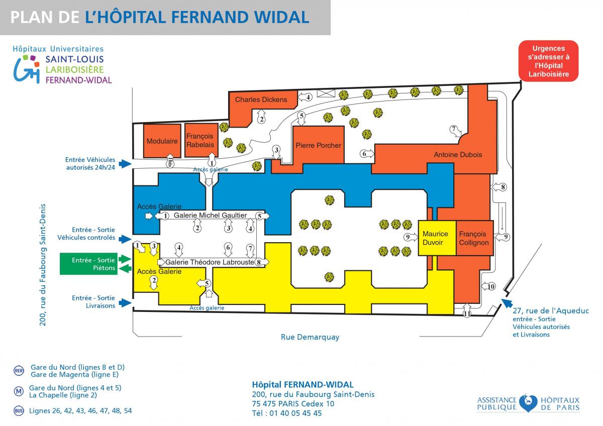 خريطة فرناند-Widal المستشفى
