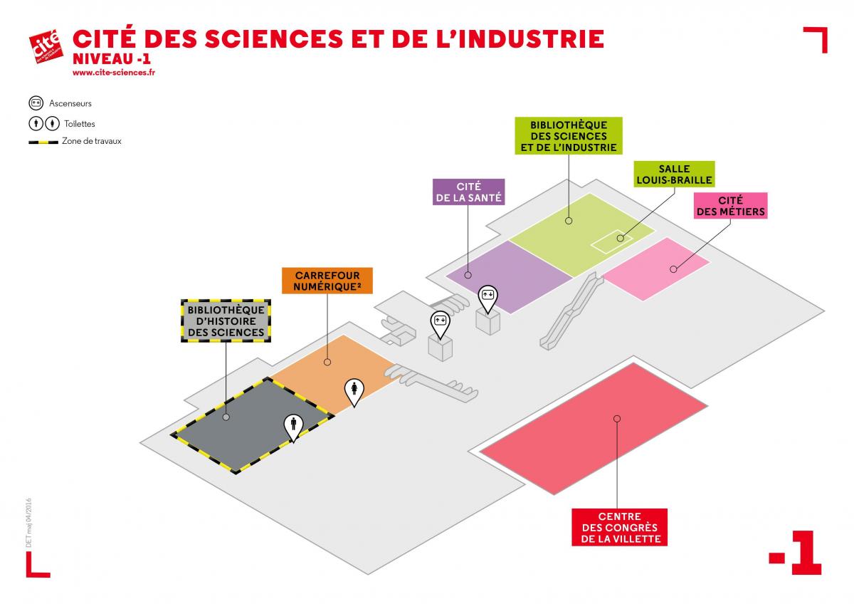 خريطة Cité des Sciences et de l والصناعة المستوى -1