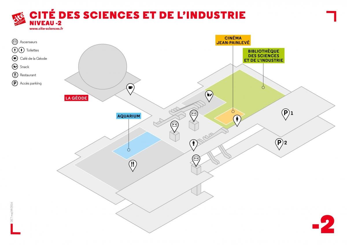 خريطة Cité des Sciences et de l والصناعة المستوى -2