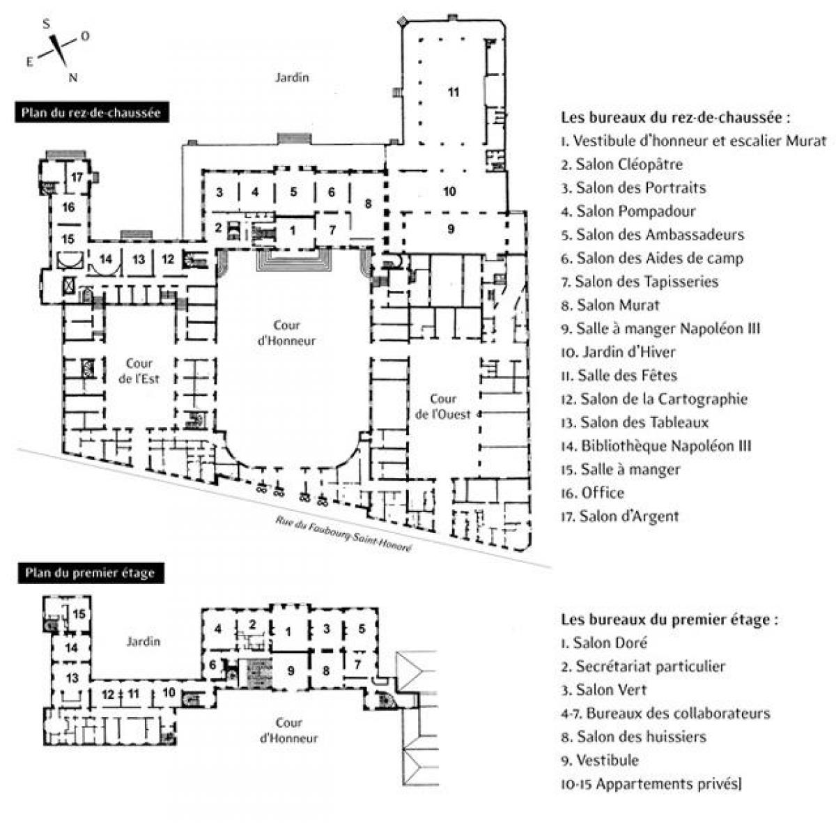 خريطة قصر الإليزيه