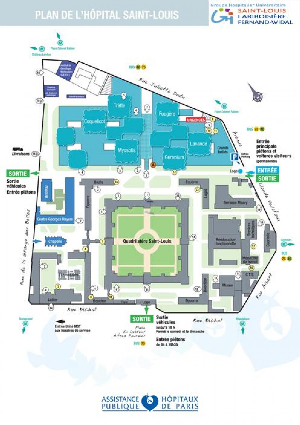 خريطة سانت لويس المستشفى