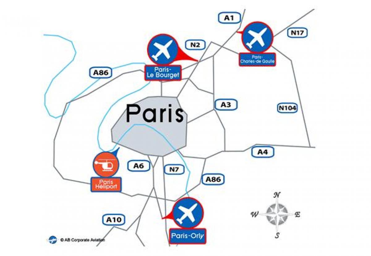خريطة مطار باريس