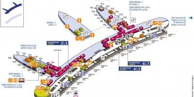 خريطة CDG airport terminal 2F