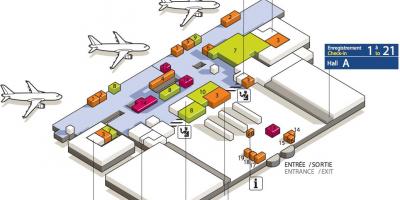 خريطة CDG airport terminal 3