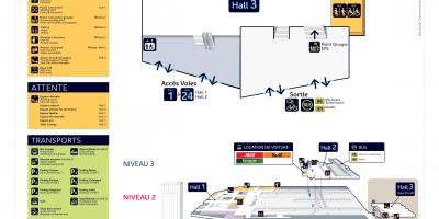 خريطة Gare Montparnasse قاعة 3
