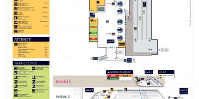 خريطة Gare Montparnasse مستوى 3 باستور