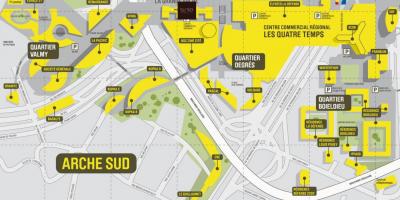 خريطة La Défense جنوب Arche