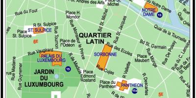 خريطة الحي اللاتيني في باريس