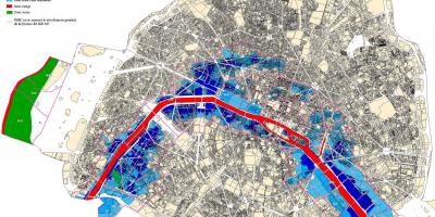 خريطة باريس الفيضانات
