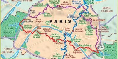 خريطة باريس المشي لمسافات طويلة