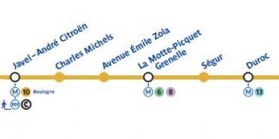 خريطة باريس خط المترو 10