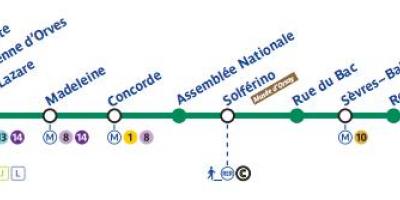 خريطة باريس خط المترو 12
