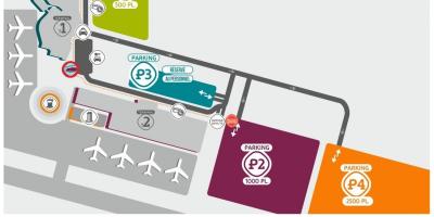 خريطة من بوفيه المطار وقوف السيارات